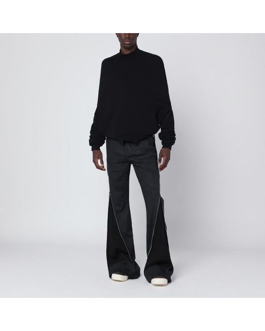Rick Owens Black Sweatshirt With Open Back for men
