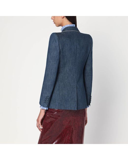 Valentino Blue Double-Breasted Jacket
