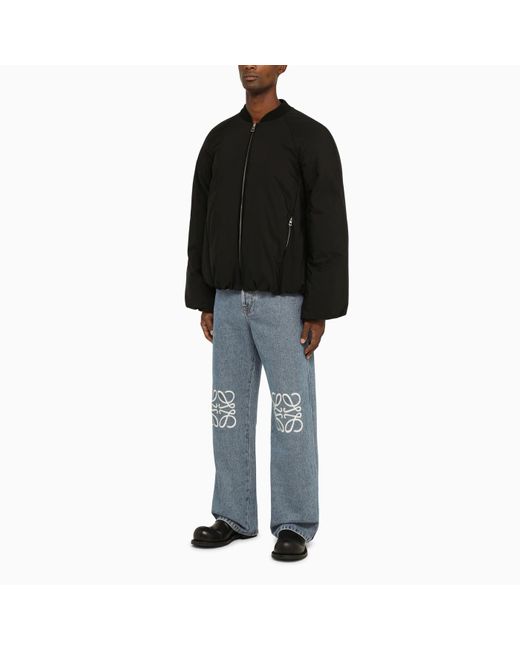 Loewe Black Padded Fabric Bomber Jacket for men