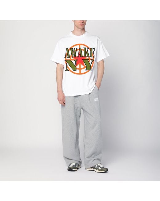 AWAKE NY White T-Shirt With Target Print for men