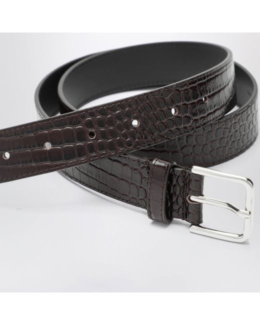 Frankie Shop Black Patent Toni Croc Belt