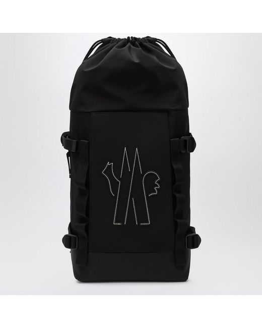 Moncler Schwarzer Nylon-Rucksack Mit Logo in Black für Herren