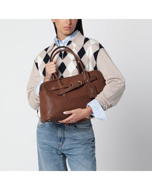 Miu Miu Brown Aventure Large Bag