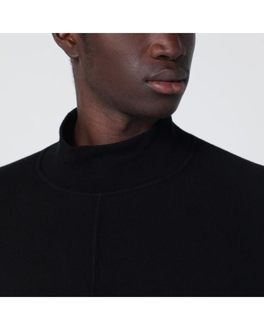 Rick Owens Black Sweatshirt With Open Back for men