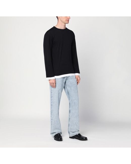 NAMACHEKO Black Cotton Knit Shirt for men