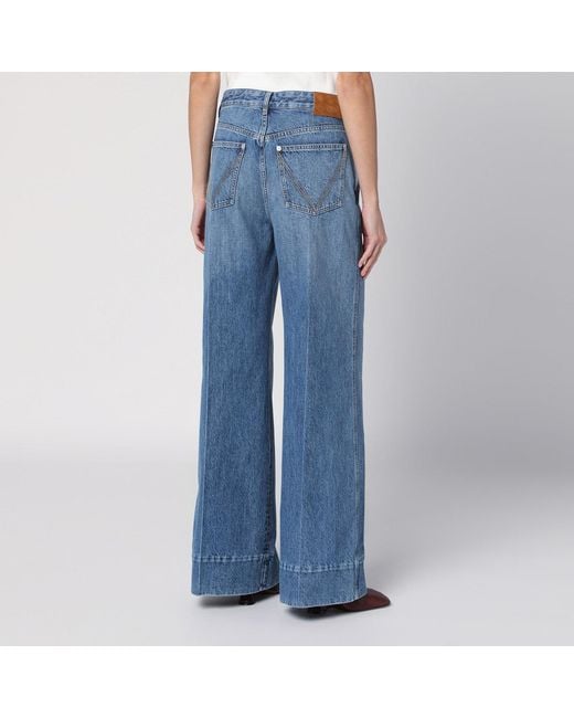 Bottega Veneta Blue Mid Palazzo Jeans
