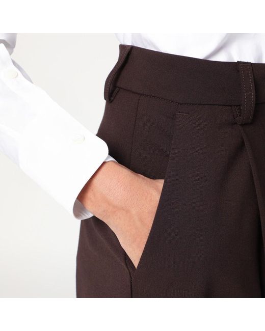 Thelatest Black Wide-Leg Wool Blend Trousers