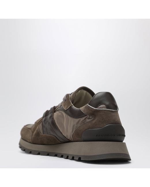 Brunello Cucinelli Brown Torba Leather Sneakers