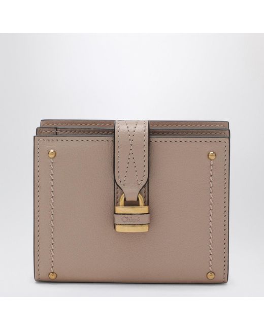 Chloé Natural Leather Square Paddington Wallet