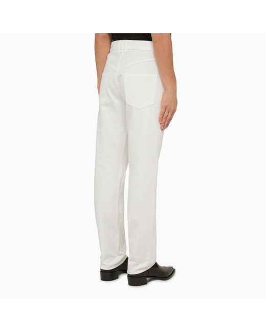 Balmain Regular White Cotton Trousers for men