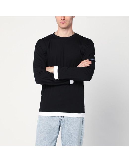 NAMACHEKO Black Cotton Knit Shirt for men