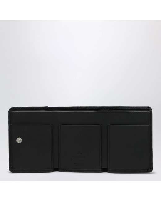 Vivienne Westwood Black Leather Wallet With Orb Logo