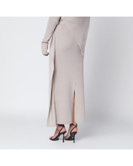Entire studios White Light Long Wool Skirt