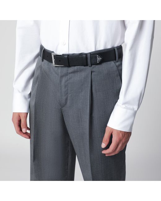 Prada Black Saffiano Belt for men
