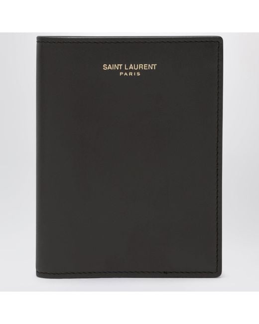 Saint Laurent Black Bicolor Smooth Calfskin Card Holder for men