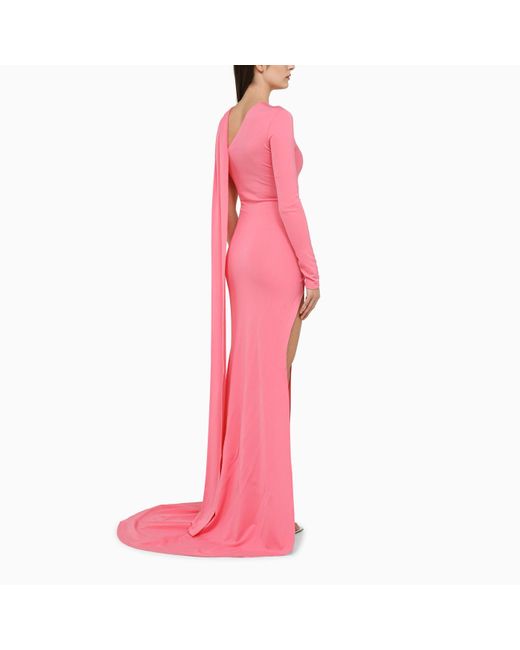 David Koma Pink Asymmetrical Viscose Dress
