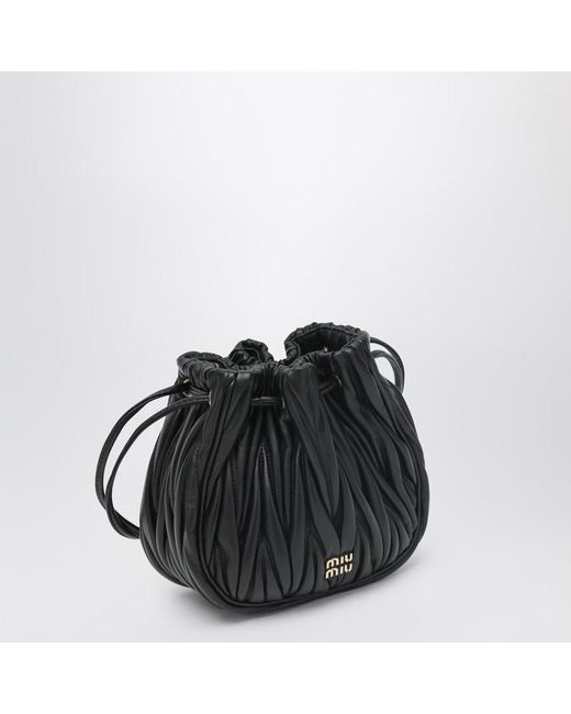 Pochette Noire En Nappa Matelassé Miu Miu en coloris Black