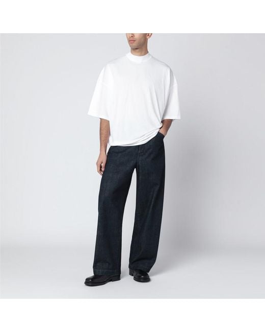 T-shirt ampia bianca in cotone di Jil Sander in White da Uomo