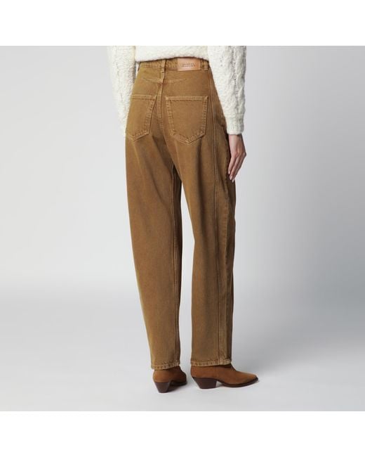 Isabel Marant Natural Lisha Barrel Jeans