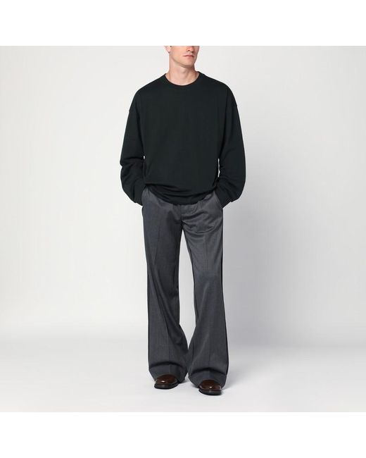 Maglia verde bottiglia in cotone di Dries Van Noten in Black da Uomo