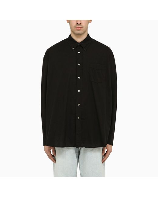 Our Legacy Black Borrowed Shirt In Voile for men