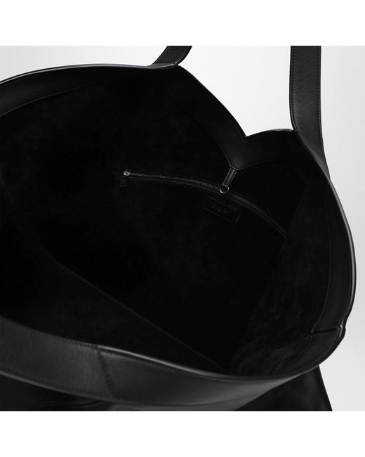 Tote Bag Maxi Y En Cuir Grainé Saint Laurent pour homme en coloris Black