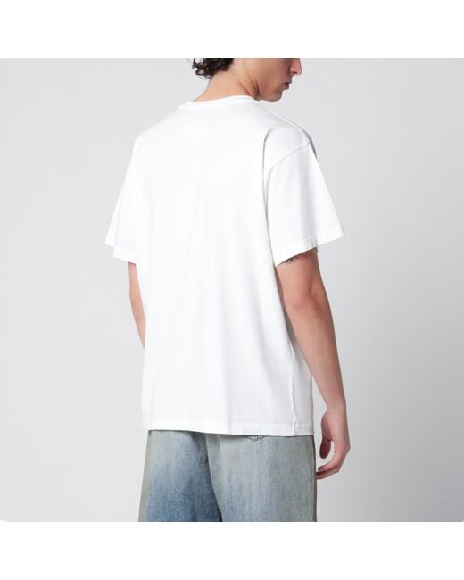 MM6 by Maison Margiela White T-Shirt With Logo Print for men