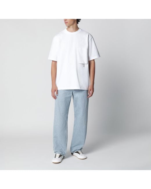 Bottega Veneta White Cotton Jersey T-Shirt for men