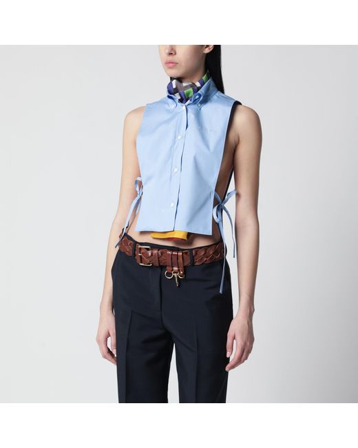 Miu Miu Blue Poplin Shirt
