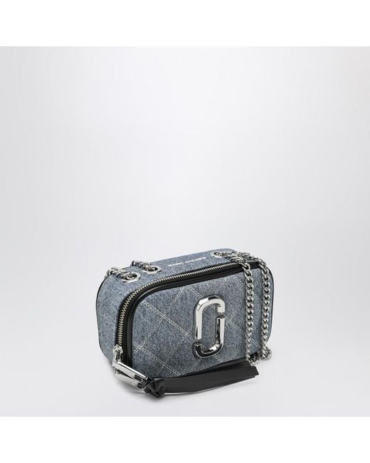 Marc Jacobs Gray Kleine Umhängetasche The Snapshot Aus Gestepptem Denim