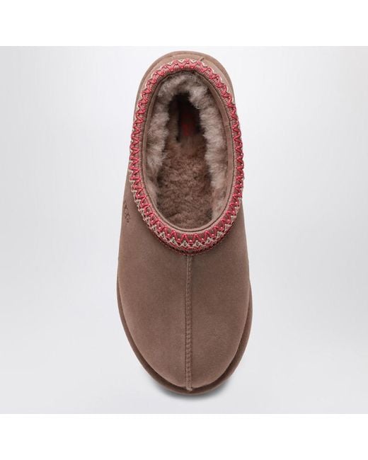 Ugg Brown Tasman Rocky Oak Leder-Slipper
