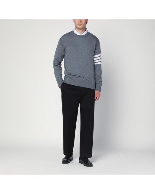 Thom Browne Blue Wool Sweater for men