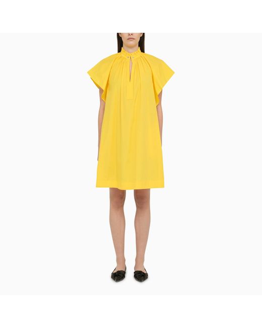 Max Mara Studio Yellow Cotton Short Dress