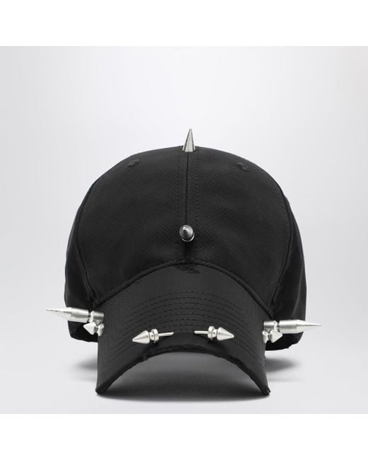 Balenciaga Black Perforated Spike Hat for men