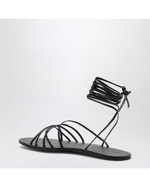 Manebí Black Crossover Leather Sandals
