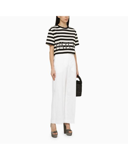 Patou White Structured Trousers