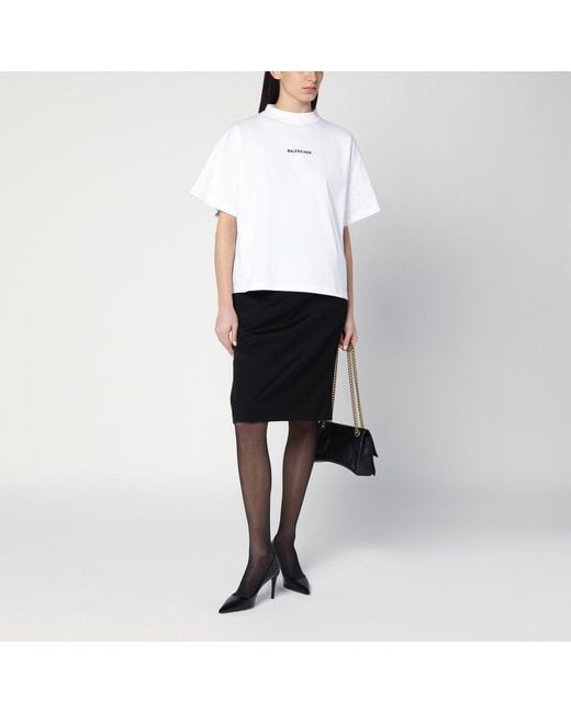 Balenciaga Black Hourglass Midi Skirt