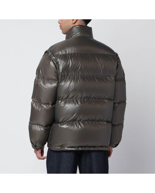 Prada Gray Camouflage Re-Nylon Down Jacket for men