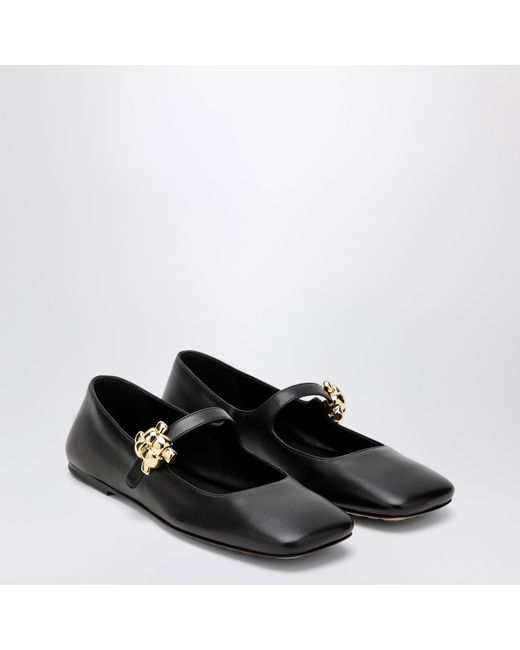 Bottega Veneta Black Charlotte Mary-Jane Ballet Flats