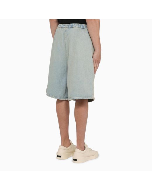Fear Of God Blue Denim Drawstring Shorts for men