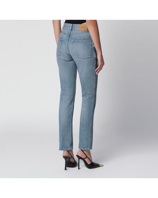 Saint Laurent Blue Straight-Leg Medium Denim Jeans