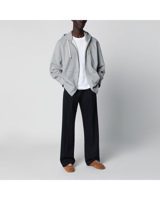 Polo Ralph Lauren Gray Cotton Zip-Up Hoodie for men