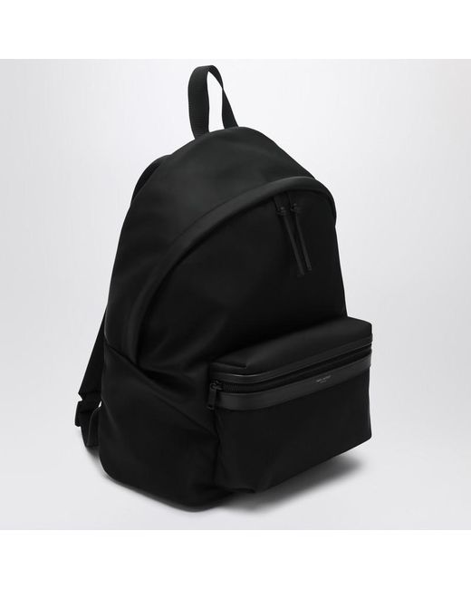 Saint Laurent Schwarzer Leder- Und Nylon-Rucksack in Black für Herren