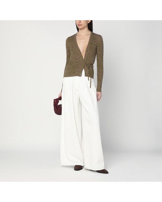Pantaloni ampi bianchi in cotone di Dries Van Noten in White