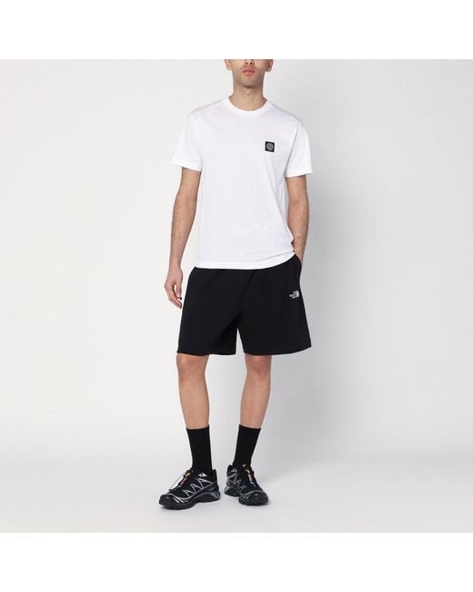 The North Face Black Cotton-Blend Shorts With Logo for men