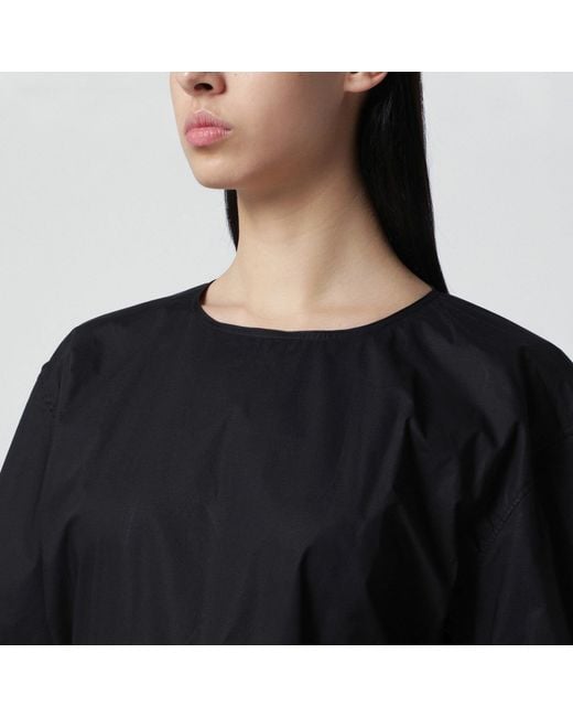 Thelatest Black Short-Sleeve Cotton Top