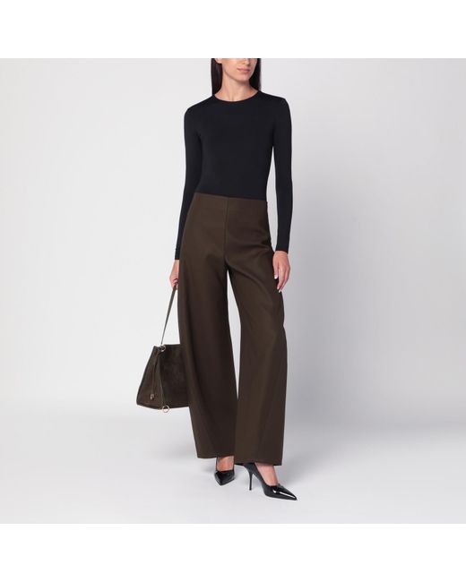 Alaïa Brown Wide Trousers