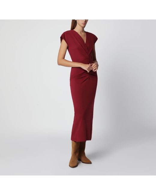 Isabel Marant Red Nadra Wrap Dress