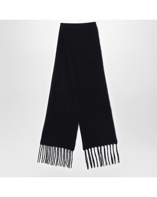 Destin Black Wool And Cahsmere Scarf for men