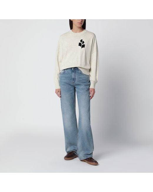 Isabel Marant Blue Marisans Light Cotton And Wool Sweater